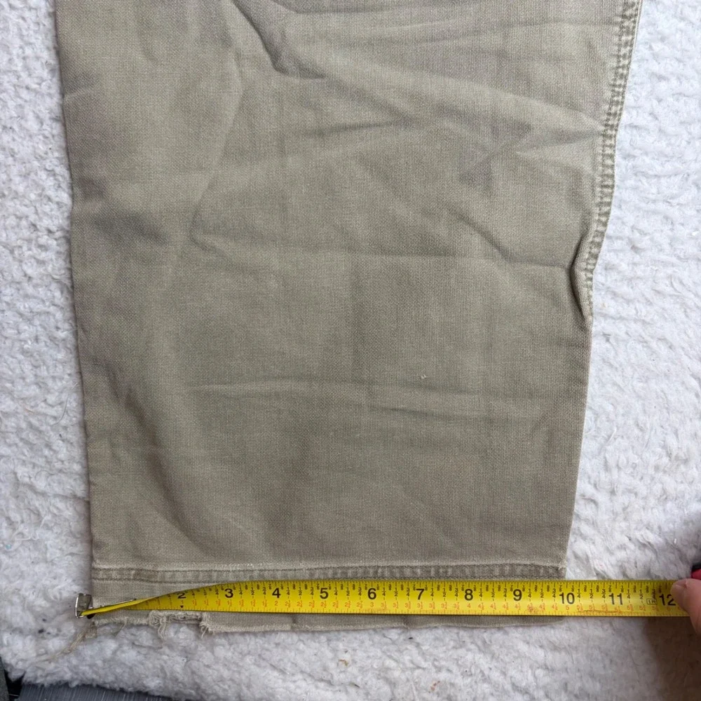 Vintage Abercrombie & Fitch Baker Military Pants Olive Drab 36R (34x31) Wide Leg